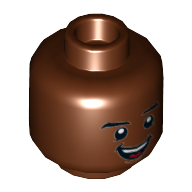 Lego hlava, červeno hnědá (6105910)